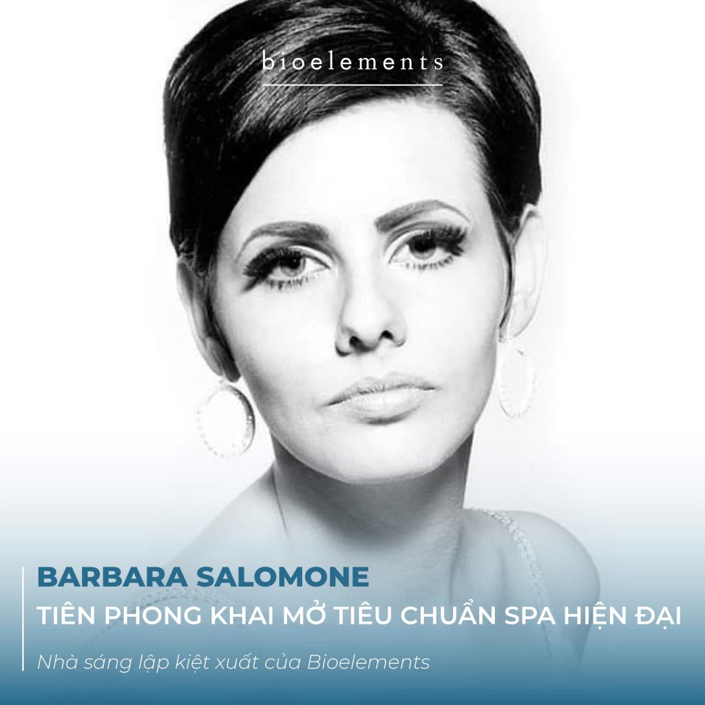 Barbara Salomone tạo ra Bioelements - Thương hiệu mỹ phẩm sinh học vừa dựa trên cơ sở khoa học da liễu, vừa tôn trọng sự tự nhiên và nét đẹp sức khỏe nguyên bản của làn da.